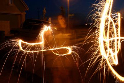 More fun with sparklers