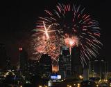 Nashville Skyline Fireworks Warm