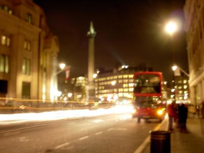 Nelson's Column at night. I like to think the blurring looks more artistic in this one.