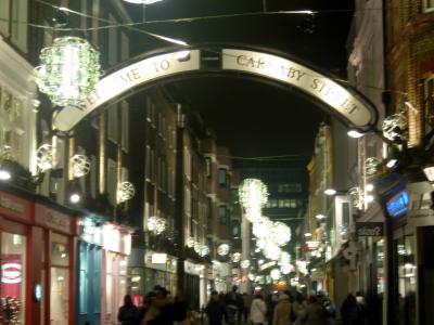 Christmas lights on Carnaby Street.