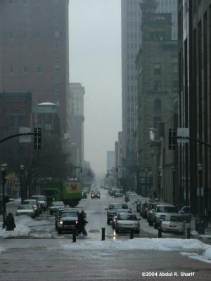 Downtown Louisville On a cold winter day.