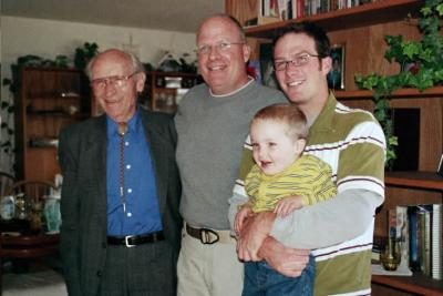 Richard Irvine, son David, grandson Matthew & great-grandson Noah