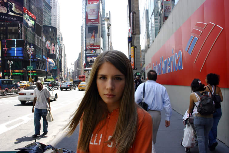 Jess in Times Square