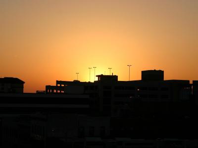 Sunset over Embassy Suites