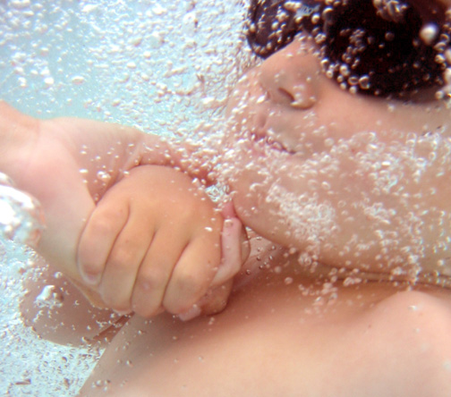 children, underwater, portrait