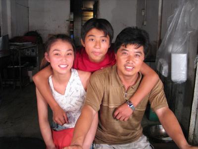 Pretty Shanghai girl with Father and Brother