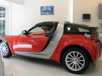 Red Smart Car, Smart Showroom, Hong Kong 2004