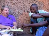 Discussing survey data with a local participant
