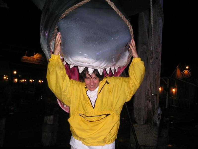 In the sharks mouth