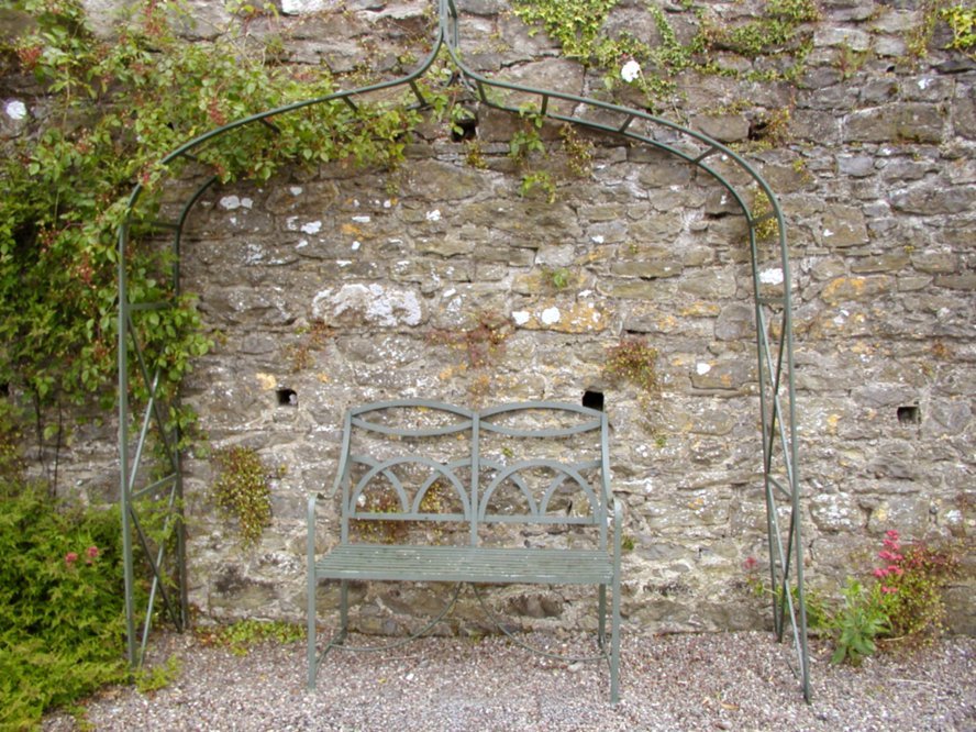 Garden bench at Bunratty Folk Park