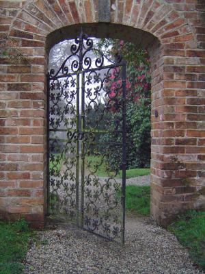 through the garden gate