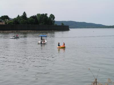Mayumi and Emily going for a ride on the Big Bertha