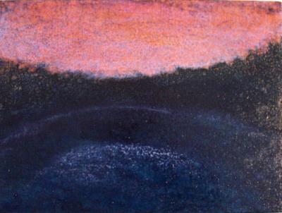 Orange Landscape, 12 x 16