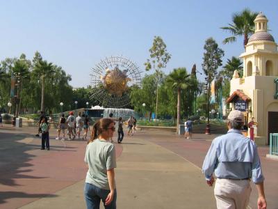 Cynthia and Renney walking in