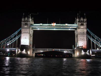 Tower Bridge, from our dinner cruise down the Thames