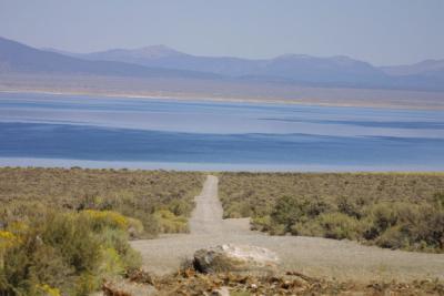 Looking towards Mono along the dirt road