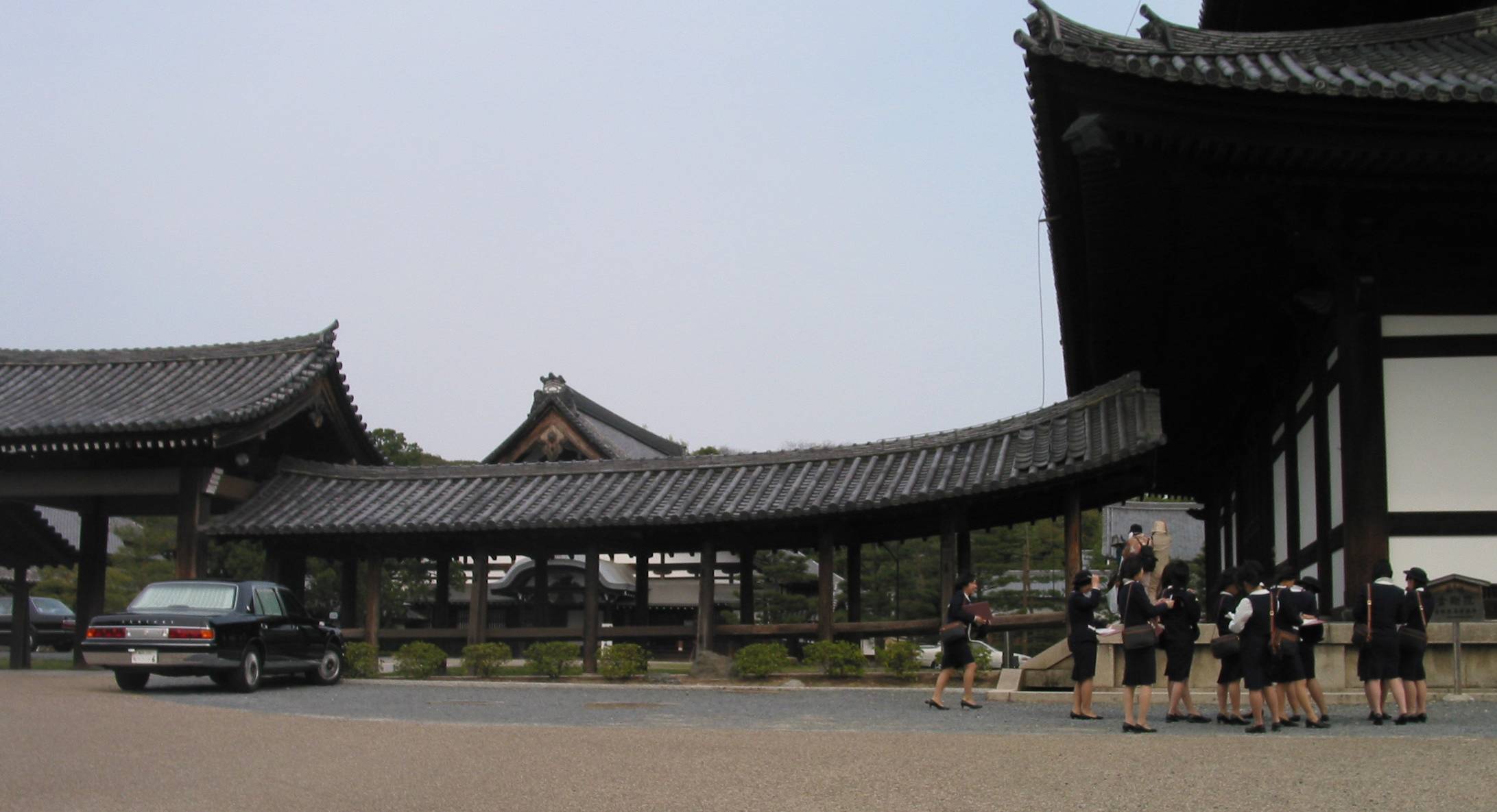 School Girls Visiting Zen Temple