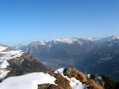 Aussicht vom Chngrat: im Hintergrund das Schiltmassiv