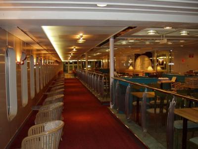 The interior of the ferry