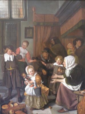 Jan Steen's - The Feast of St. Nicholas in The Rijksmuseum