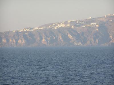 Ferry Entering Santorini Caldera