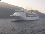 Cruise Ship in Santorini