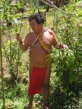 Man in Medicinal Plant Garden