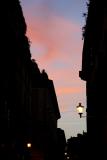 roof-gardens at dusk