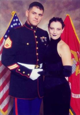 Christine and I - USMC Ball 1999