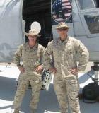 Doc Mullins and I in front of a CH-46