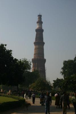 Quth Minar (72m tall)- Marking the beginning of Muslim rule in India by the Turks