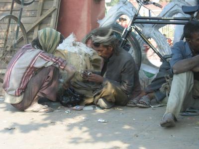 A street with an actual sidewalk. The poor live in dire conditions