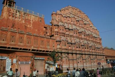 Hawa Mahal (Palace of the Winds) - It has 593 laticed windows so women could see the city and not vice versa