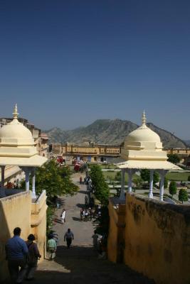 
View down to the courtyard