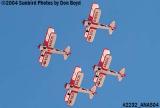 Red Baron Pizza Squardon Stearmans at the 2004 Aviation Nation Air Show stock photo #2232