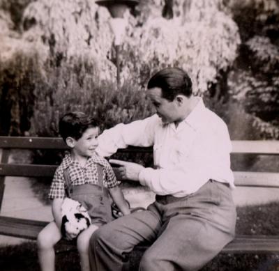 My father and me, Chicago, summer 1946