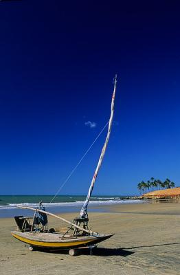 Jangada na praia da lagoinha