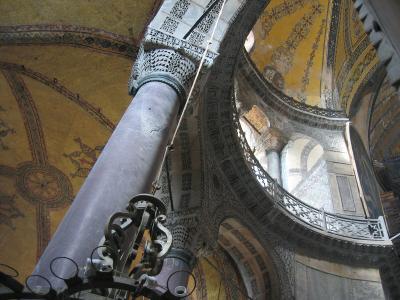 Incredible semidome of the apse,covered by large gold & silver mosaics