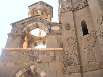 Tower and reliefs