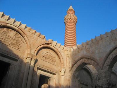 The minaret, seen from the open-air dining area