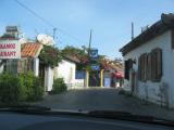 Bottom of the main street, leading to towns center.
