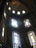 Hagia Sophia, ceiling figure and windows