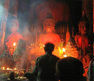 Devotees Wat Phu fest.