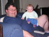 sitting on dad