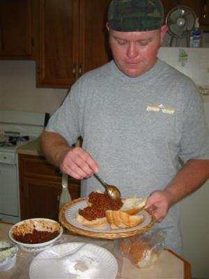 left over sloppy joe mix from Sat lunch