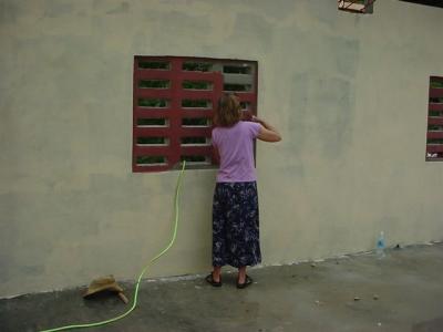 painting the windows