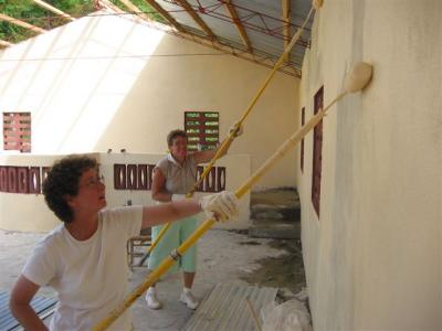 Martha and Joan painting