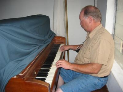 Jerry playing the piano