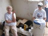 Elizabeth (water girl) and Helen (on the varnishing team)