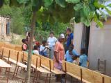several completed benches